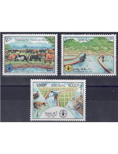 LAOS 1995 Anniversary FAO 3v MNH**