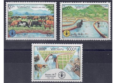 LAOS 1995 Anniversary FAO 3v MNH**