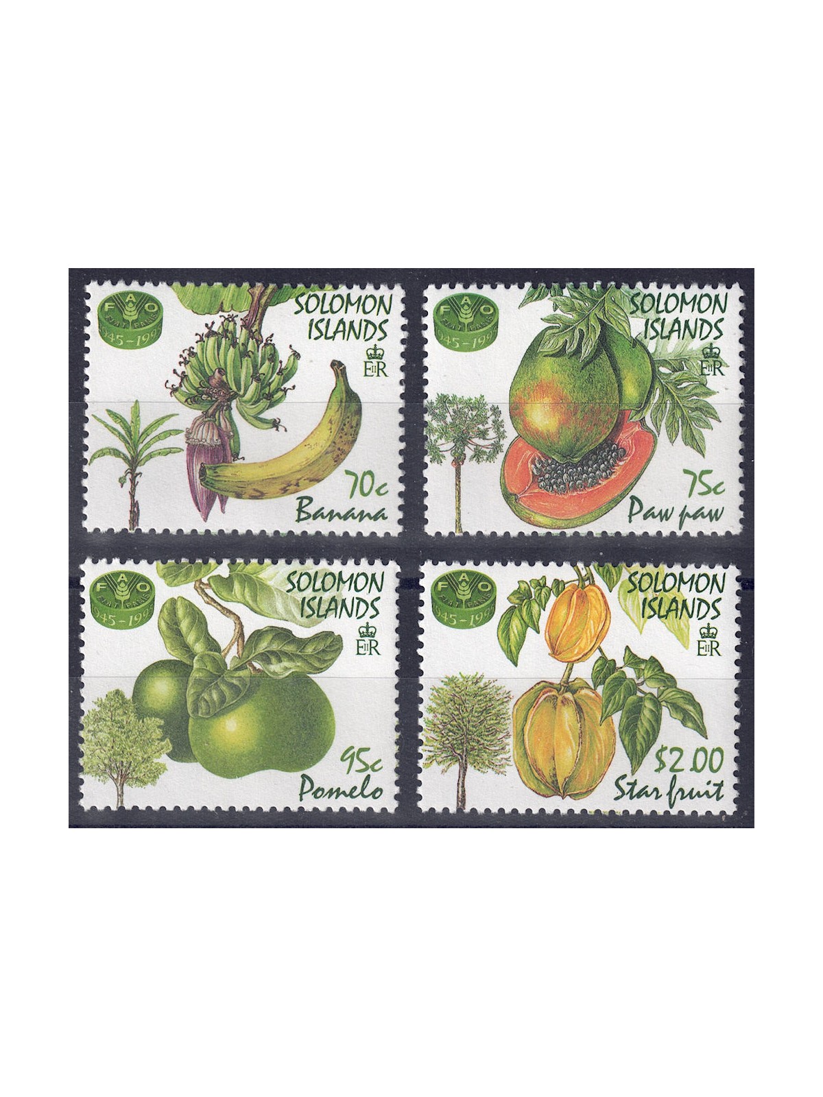 SOLOMON 1995 Anniversary FAO 4v MNH**
