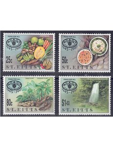 ST. KITTS 1995 Anniversario FAO 4v MNH**