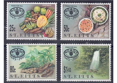 ST. KITTS 1995 Anniversary FAO 4v MNH**