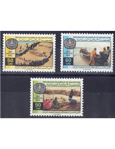 MAURITANIA 1995 Anniversary FAO 3v MNH**