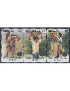 GRENADA 1995 Anniversary FAO 3v MNH**