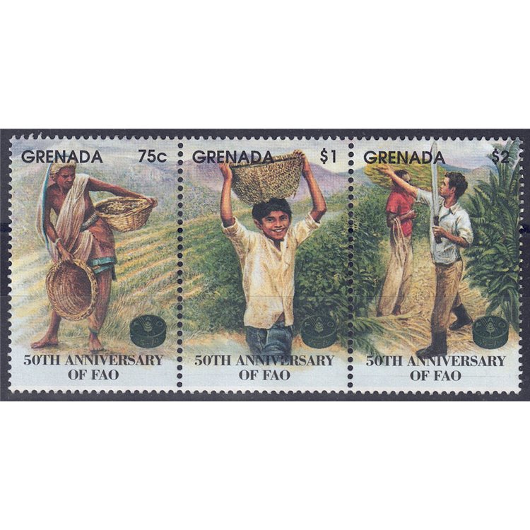 GRENADA 1995 Anniversary FAO 3v MNH**