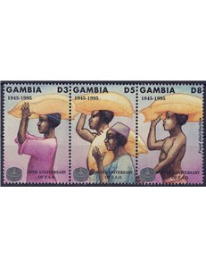 GAMBIA 1995 Anniversary FAO 3v MNH**
