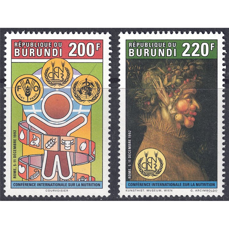 BURUNDI 1992 Conferenza sulla Nutrizione 2v MNH**