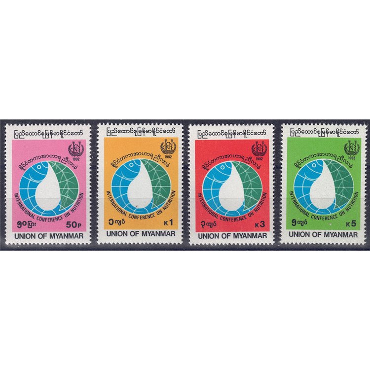 MYANMAR 1992 Nutrition Conference 4v MNH**