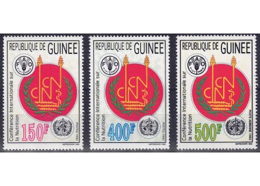 GUINEA 1992 Conferenza sulla Nutrizione 3v MNH**