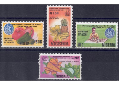 NIGERIA 1992 Conferenza sulla Nutrizione 4v MNH**
