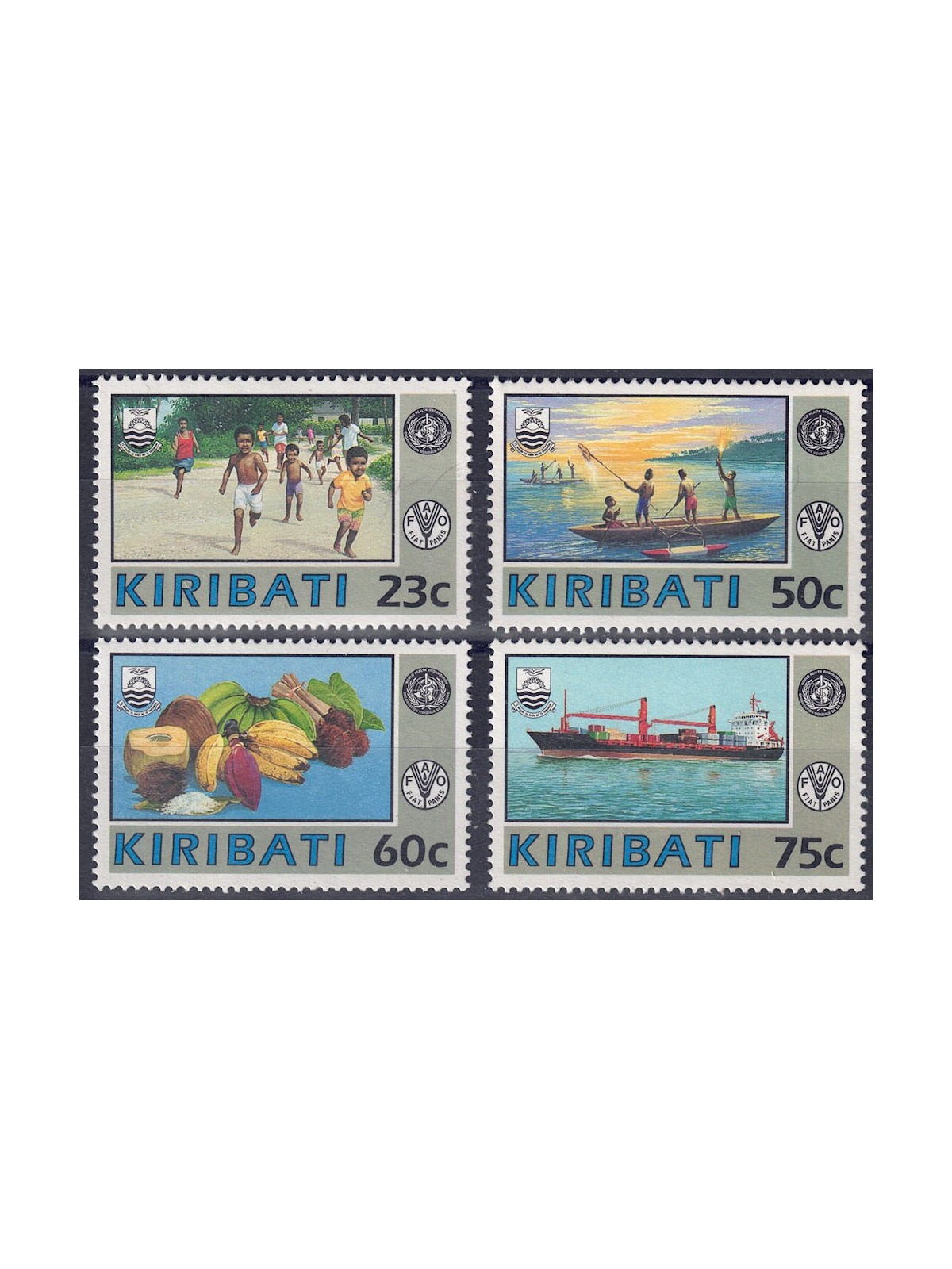 KIRIBATI 1992 WHO and FAO 4v MNH**