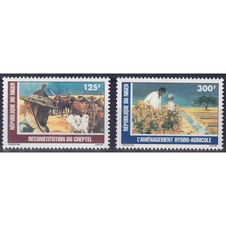 NIGER 1995 Agriculture and Livestock 2v MNH**