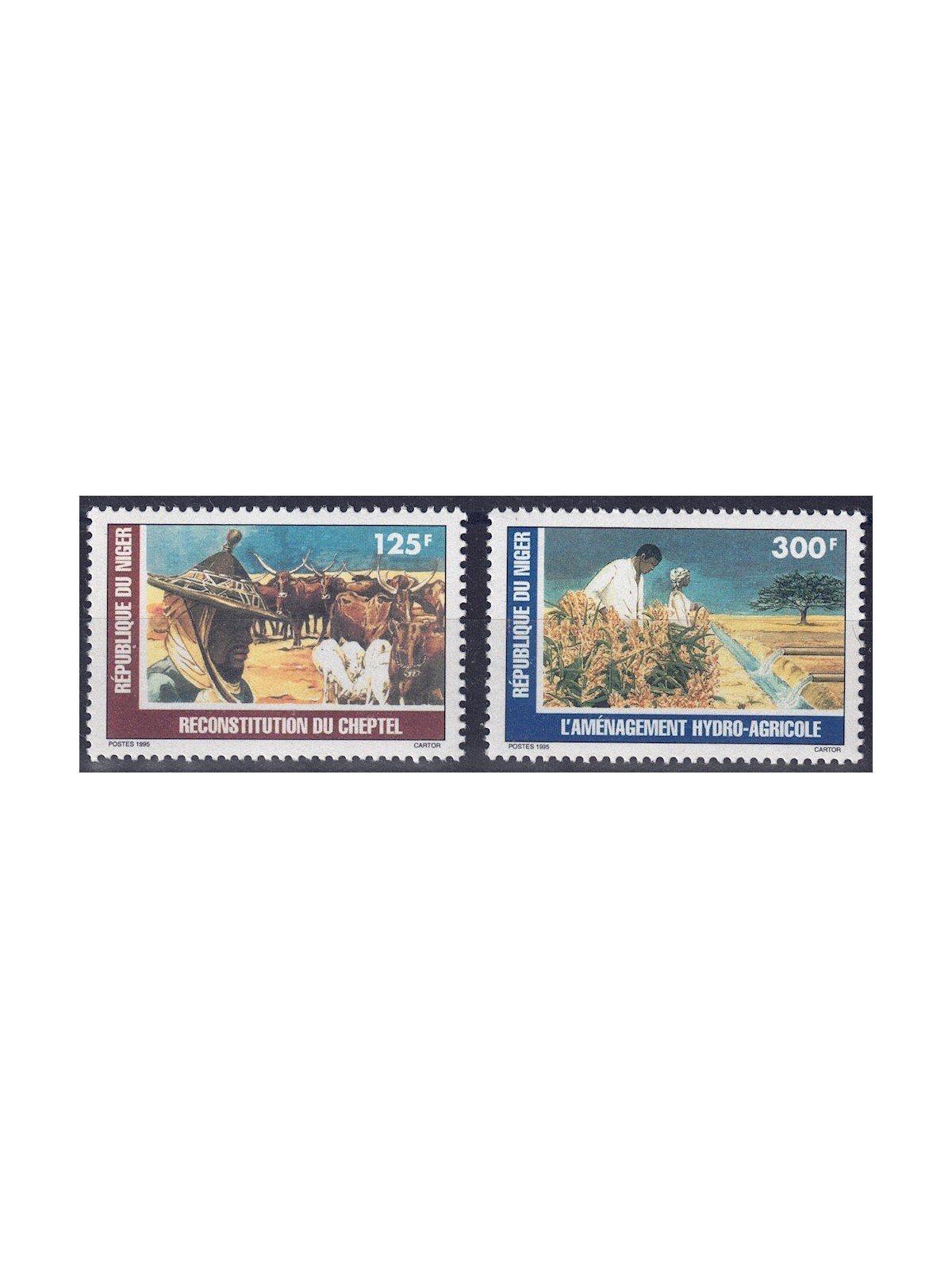 NIGER 1995 Agriculture and Livestock 2v MNH**