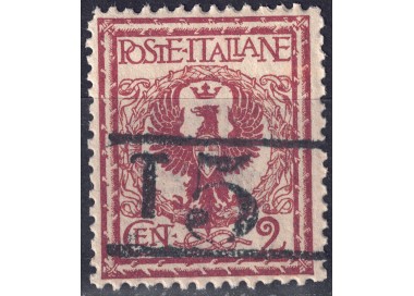 TRENTINO (BZ3) 1918-19 Floreale 2c rosso bruno (T con cifra orizzontale) MNH** ©