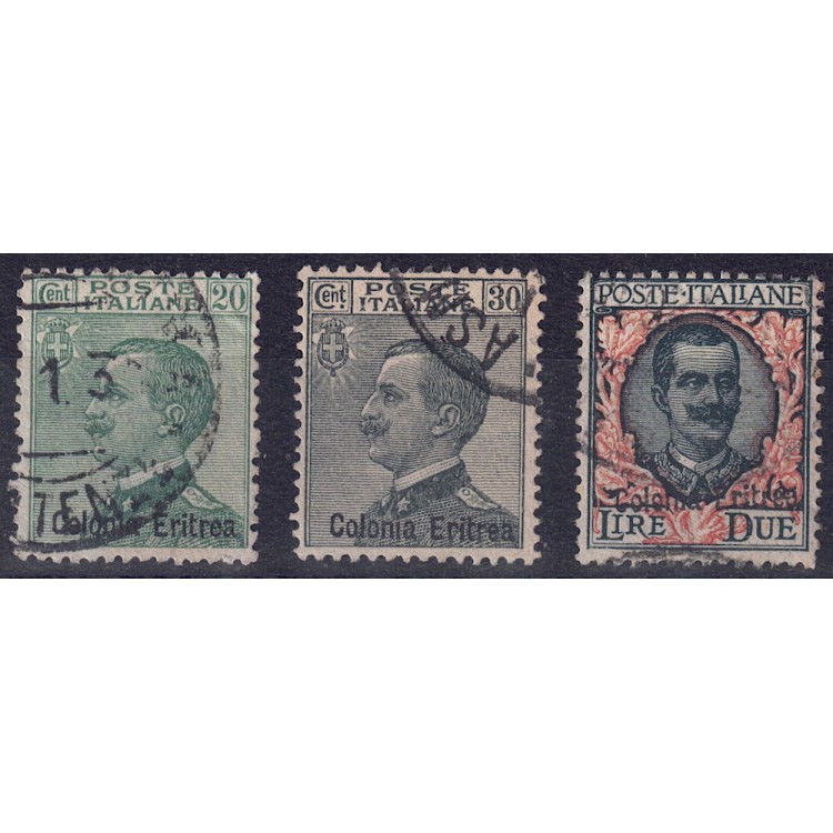 ERITREA 1925 Serie ordinaria 3v us ©