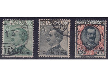 ERITREA 1925 Ordinary series 3v us ©