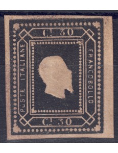 ITALY KINGDOM 1864 Essay Joseph King (Reprint) 30c black MNG ©
