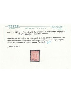 ITALIA REGNO 1920-23 BLP 20c arancio MNH