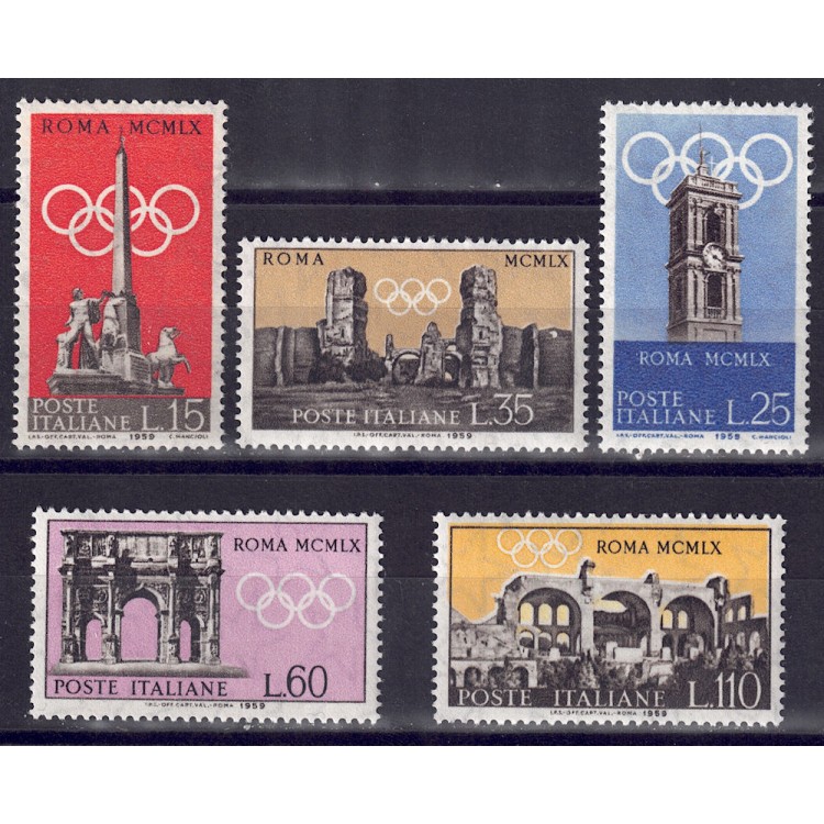 ITALY 1959 Pre-Olympic, Rome Olympics 5v MH*