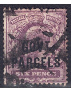 GRAN BRETAGNA 1902-03 Servizio (GOV. T PARCELS) 6p violetto us