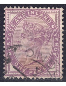 GRAN BRETAGNA 1881 Effigie della Regina Vittoria (1p violetto 16 perle) us