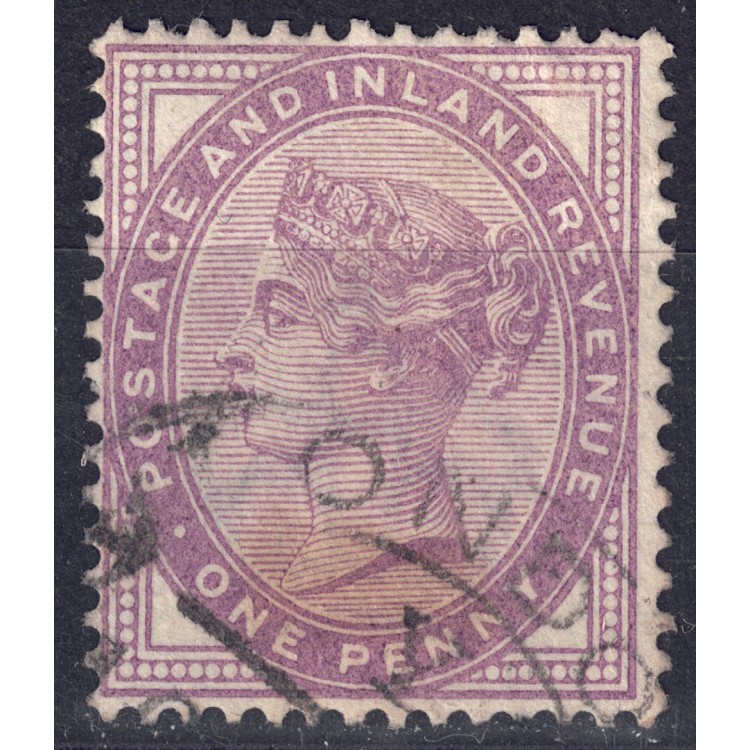 GRAN BRETAGNA 1881 Effigie della Regina Vittoria (1p violetto 16 perle) us