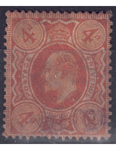 GREAT BRITAIN 1911 King Edward VII (4p orange) us
