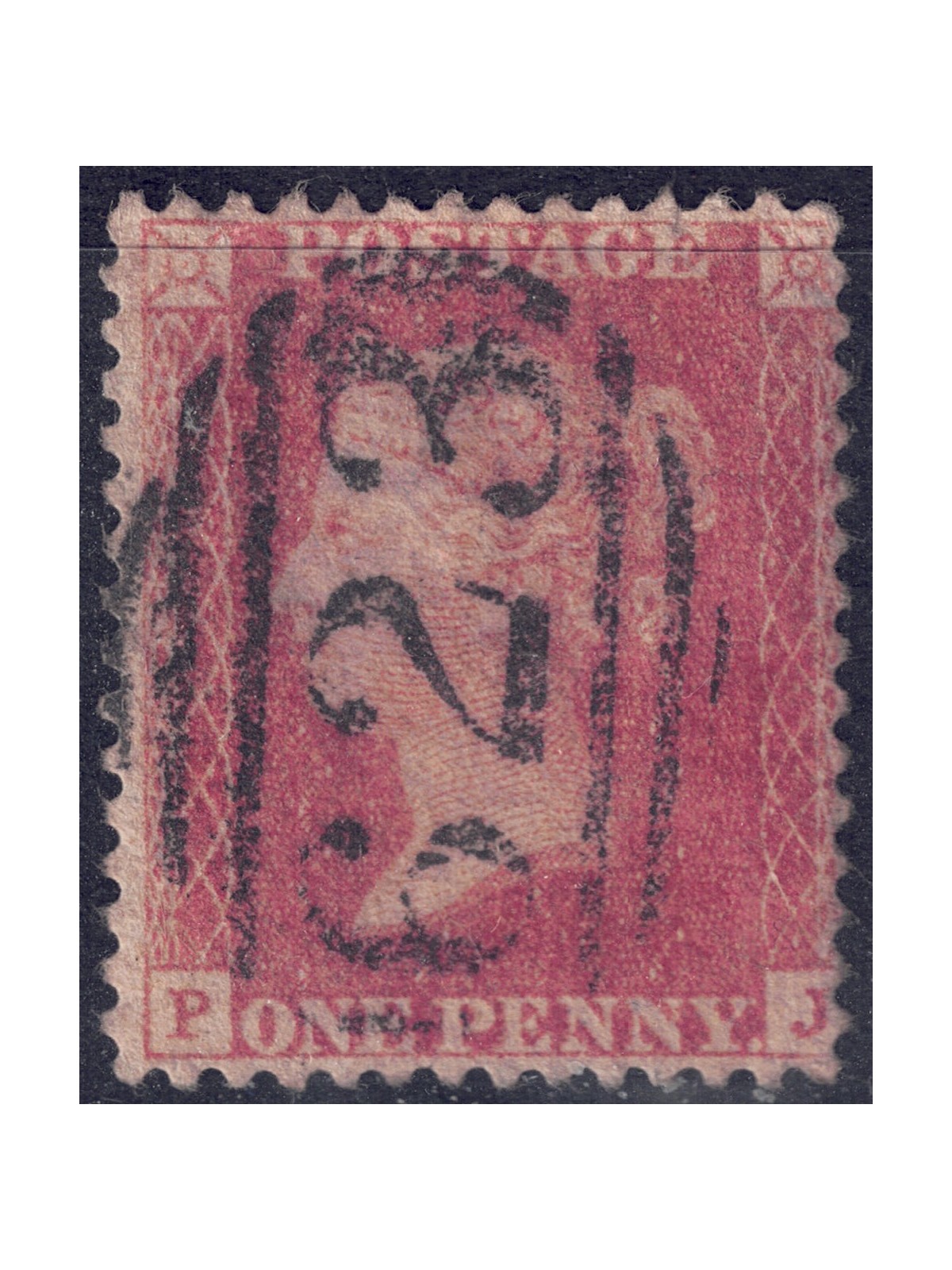 GRAN BRETAGNA 1855 Regina Vittoria (1p rosso carminio) us
