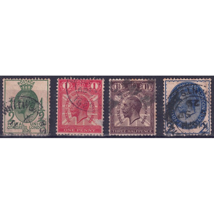 GREAT BRITAIN 1929 UPU Congress 4v us