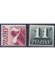 GREAT BRITAIN 1974-75 Postage Due 2v MNH**