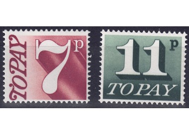 GREAT BRITAIN 1974-75 Postage Due 2v MNH**