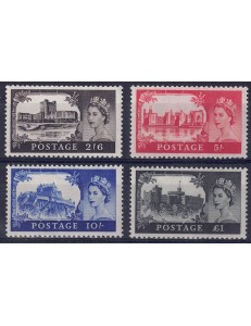 GRAN BRETAGNA 1959-63 Castelli ed Elisabetta II 4v MNH**