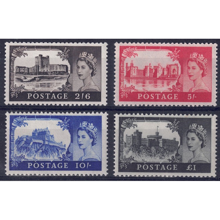 GRAN BRETAGNA 1959-63 Castelli ed Elisabetta II 4v MNH**