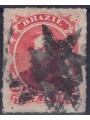 BRASILE 1876-77 Pedro II 10r rosso us