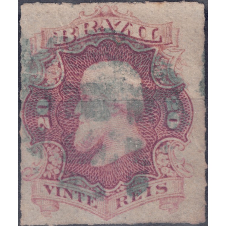 BRAZIL 1876-77 Pedro II 20r lilac brown us