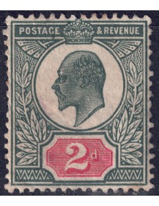 GRAN BRETAGNA 1902 Re Edoardo VII (2p verde e rosa) MH*