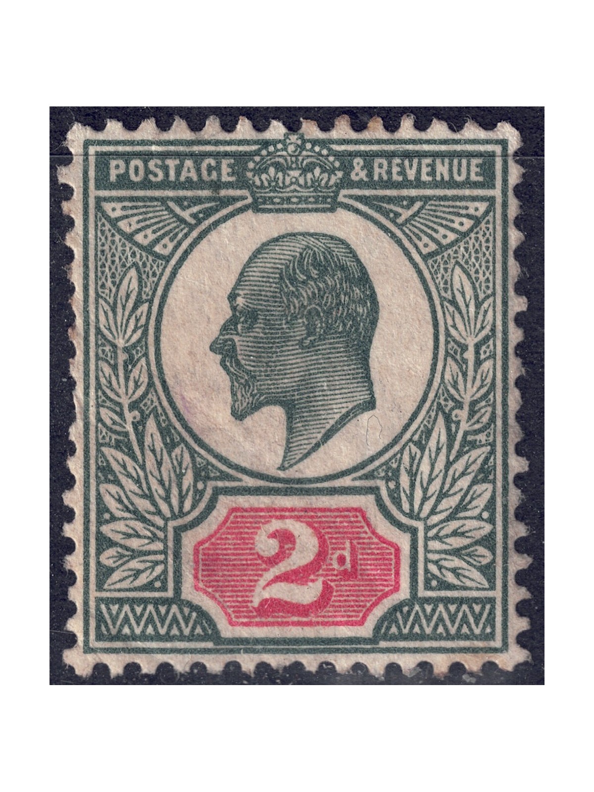 GREAT BRITAIN 1902 King Edward VII (2p green and pink) MH*