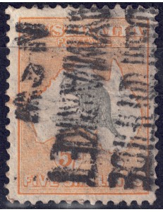 AUSTRALIA 1913 Canguro (5s giallo e grigio) us