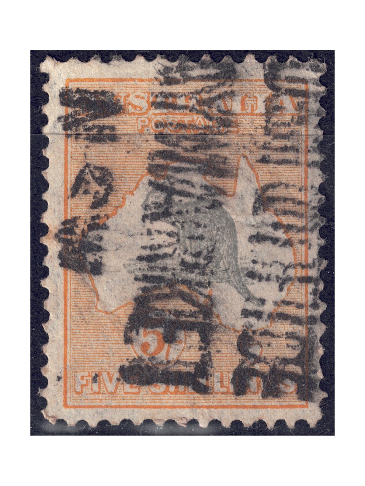 AUSTRALIA 1913 Kangaroo (5s yellow and grey) used
