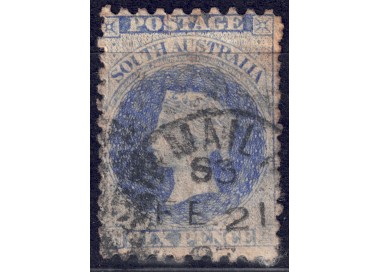 SOUTH AUSTRALIA 1856-59 Effigy of Victoria (6p slate blue) us
