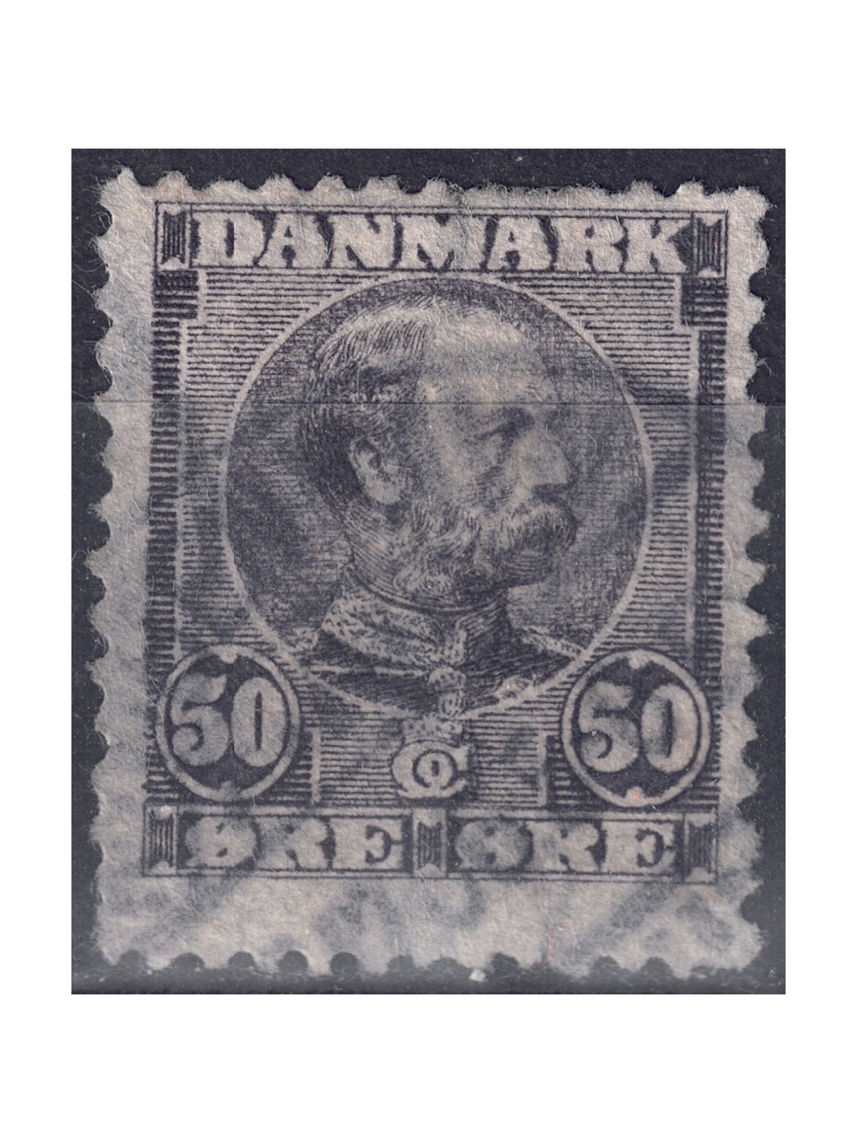 DANIMARCA 1904/05 Re Cristiano IX (50ø violetto) us