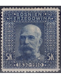 BOSNIA AND HERZEGOVINA 1906 Franz Joseph I (5k blue) MH*