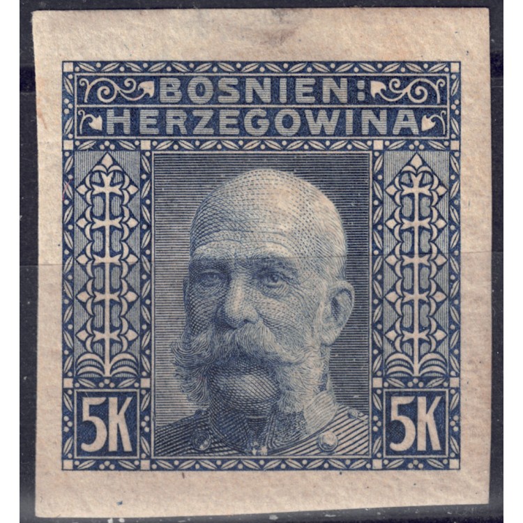 BOSNIA ERZEGOVINA 1906 Francesco Giuseppe I (5k blu non dent.) MH*