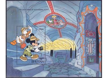 BHUTAN 1990 Disney (Catacombs of Alexandria) s/s MNH**