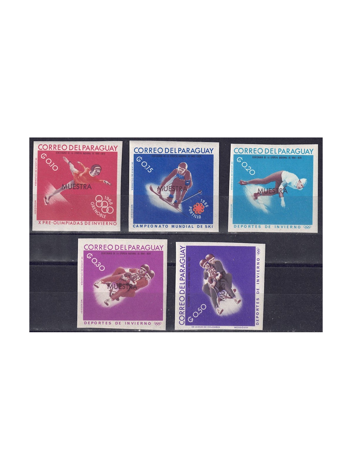 PARAGUAY 1967 Olympic Games (perforated) 5v MNH**