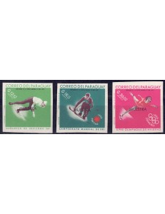 PARAGUAY 1967 Olympic Games (airmail essays imperf.) 3v MNH**