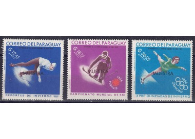 PARAGUAY 1967 Giochi olimpici (saggi posta aerea) 3v MNH**