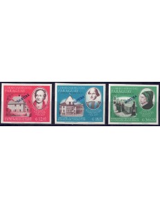 PARAGUAY 1967 Celebrità (saggi posta aerea non dent.) 3v MNH**