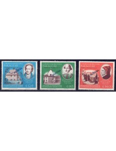 PARAGUAY 1967 Celebrità (saggi posta aerea) 3v MNH**