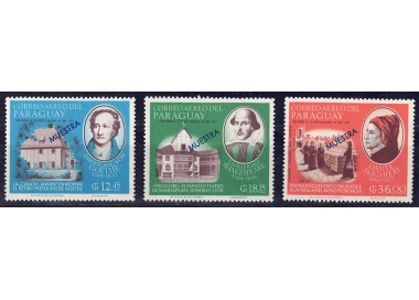 PARAGUAY 1967 Celebrities (airmail essays) 3v MNH**