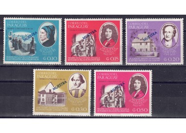 PARAGUAY 1967 Celebrities (essays) 5v MNH**